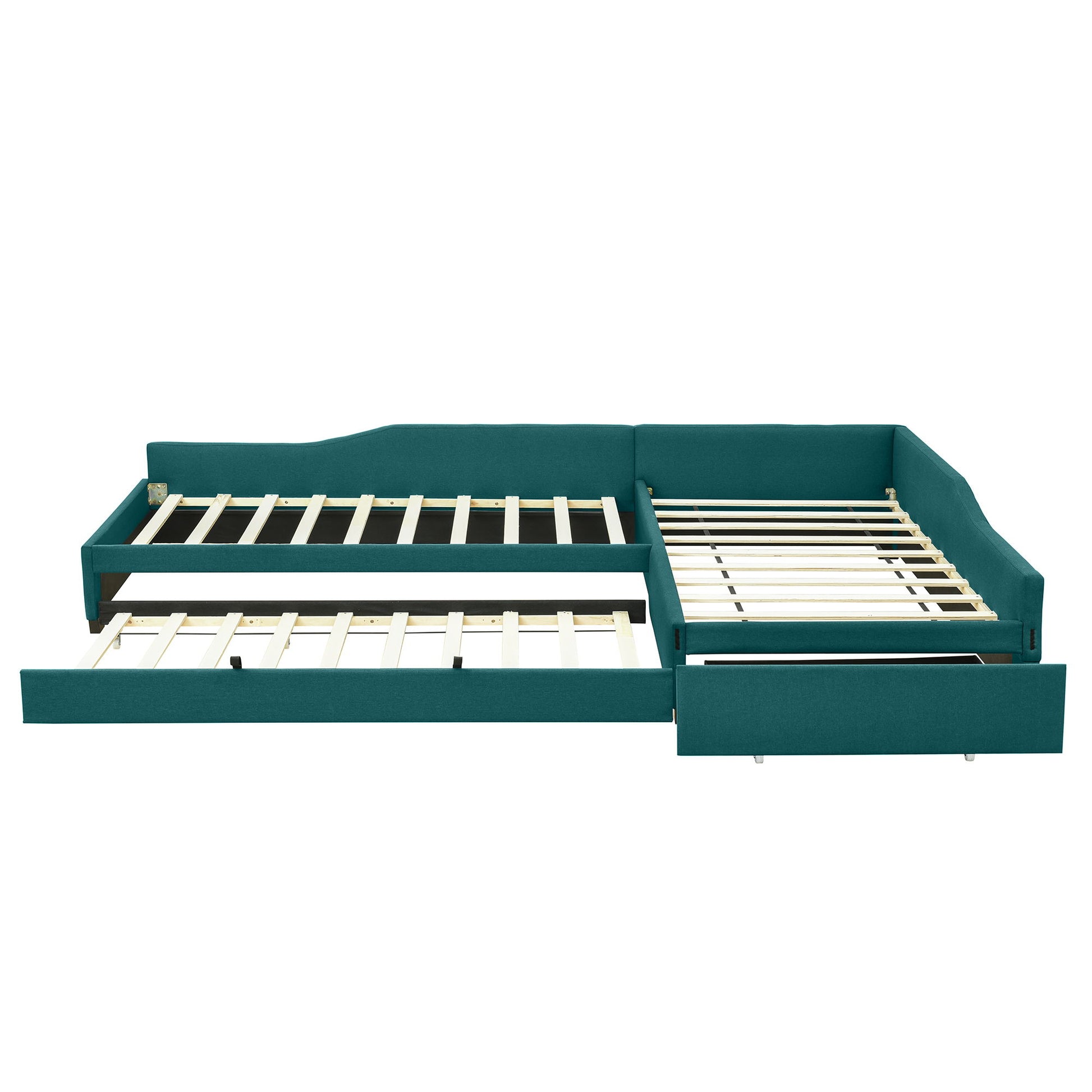 Upholstered Double Daybed With Trundle And Drawer - The Sleep Loft - Online Mattress Showroom NYC