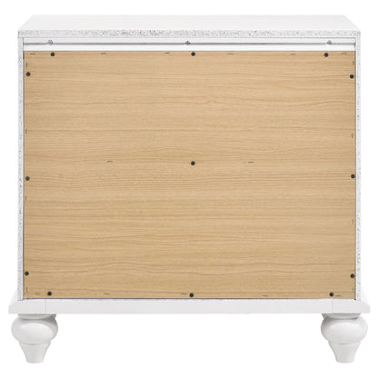 Barzini - 2 Drawer Nightstand Storage - White - The Sleep Loft - Online Mattress Showroom NYC