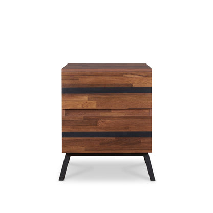 Karine - Accent Table - Black / Walnut - The Sleep Loft - Online Mattress Showroom NYC