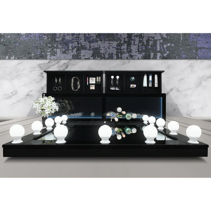 Elisa - Vanity Set With Stool And LED Bulbs - The Sleep Loft - Online Mattress Showroom NYC
