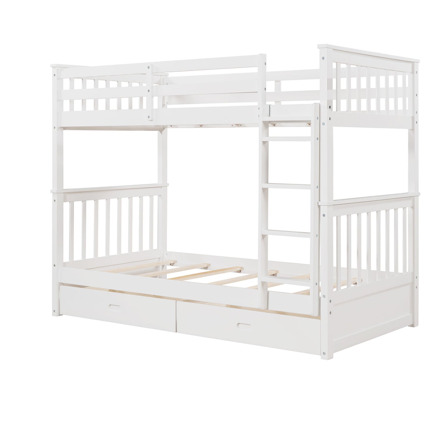 Bunk Bed With Ladders And 2 Storage Drawers - The Sleep Loft - Online Mattress Showroom NYC