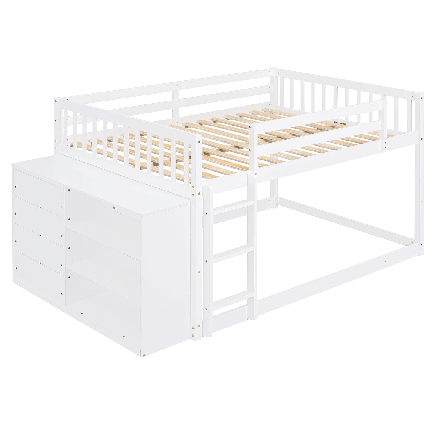 Bunk Bed With 4 Drawers And 3 Shelves - The Sleep Loft - Online Mattress Showroom NYC