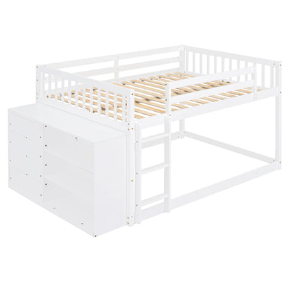 Bunk Bed With 4 Drawers And 3 Shelves - The Sleep Loft - Online Mattress Showroom NYC