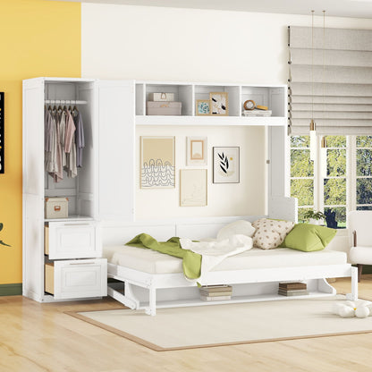 Murphy Wall Bed With Closet And Drawers - The Sleep Loft - Online Mattress Showroom NYC