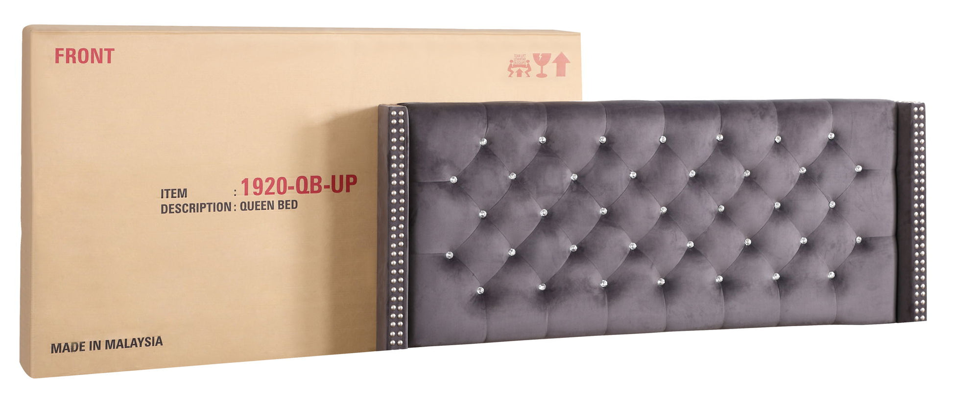 Upholstered Nailhead Trim Chic Bed - The Sleep Loft - Online Mattress Showroom NYC