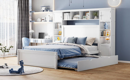 Bed With All In One Cabinet, Shelf And Sockets, Trundle - The Sleep Loft - Online Mattress Showroom NYC