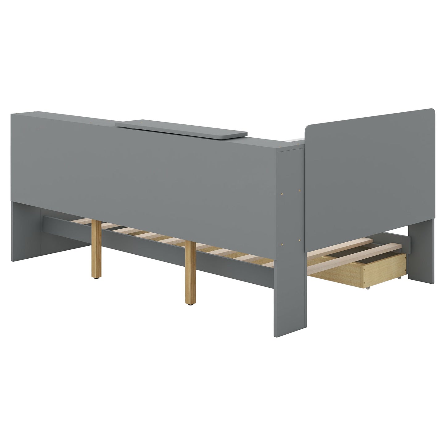 Platform Bed With Storage Headboard, Shelves And 2 Drawers - The Sleep Loft - Online Mattress Showroom NYC