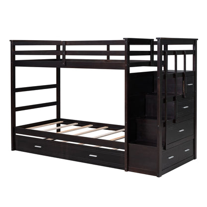 Bunk Bed With Trundle And Staircase - The Sleep Loft - Online Mattress Showroom NYC