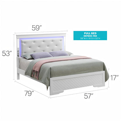 Bed With LED Light Accents Headboard - The Sleep Loft - Online Mattress Showroom NYC