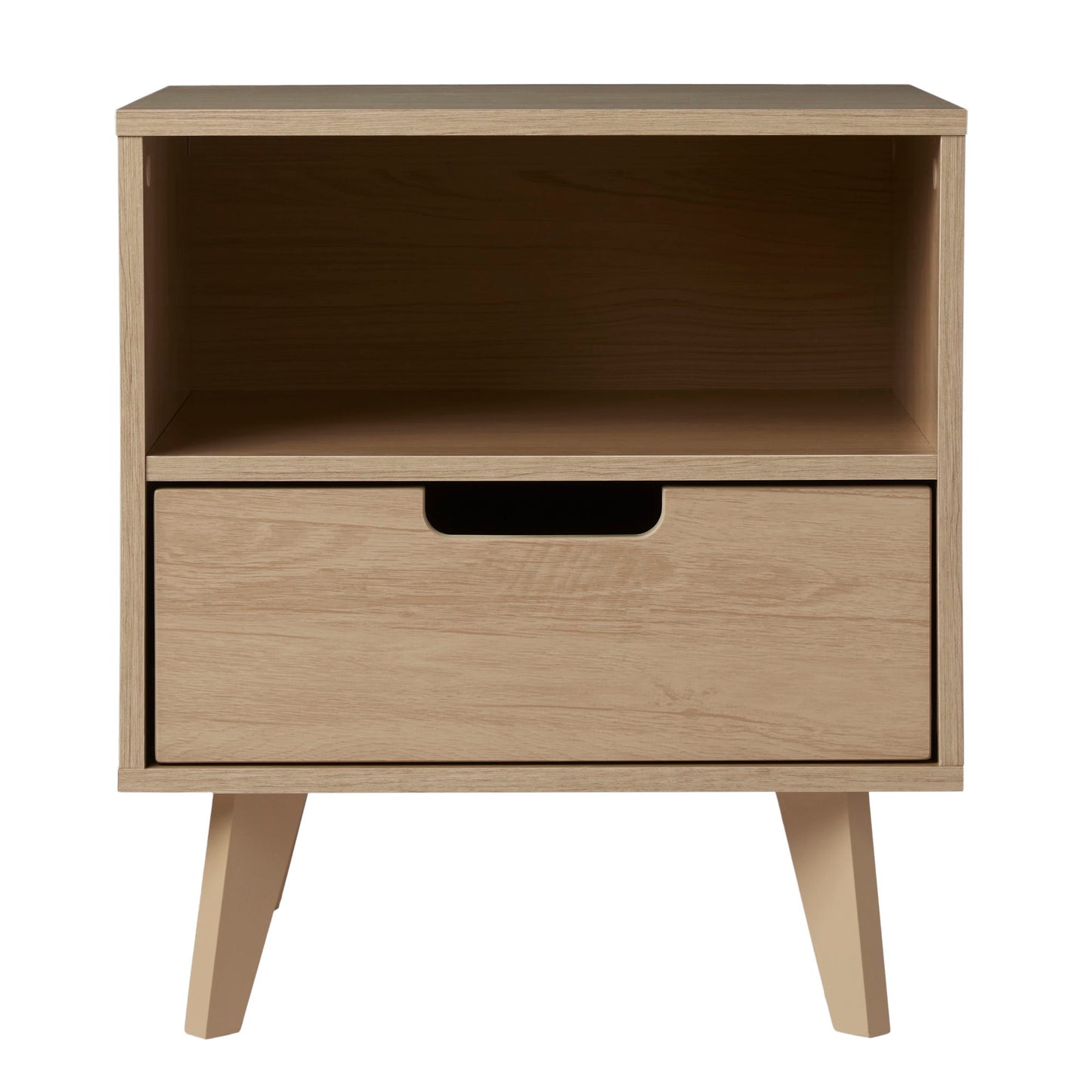Modern 1 Drawer Nightstand With Open Cubby - The Sleep Loft - Online Mattress Showroom NYC