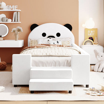 Upholstered Daybed With Bear Shaped Headboard, Hydraulic System And Breathable Fence - The Sleep Loft - Online Mattress Showroom NYC