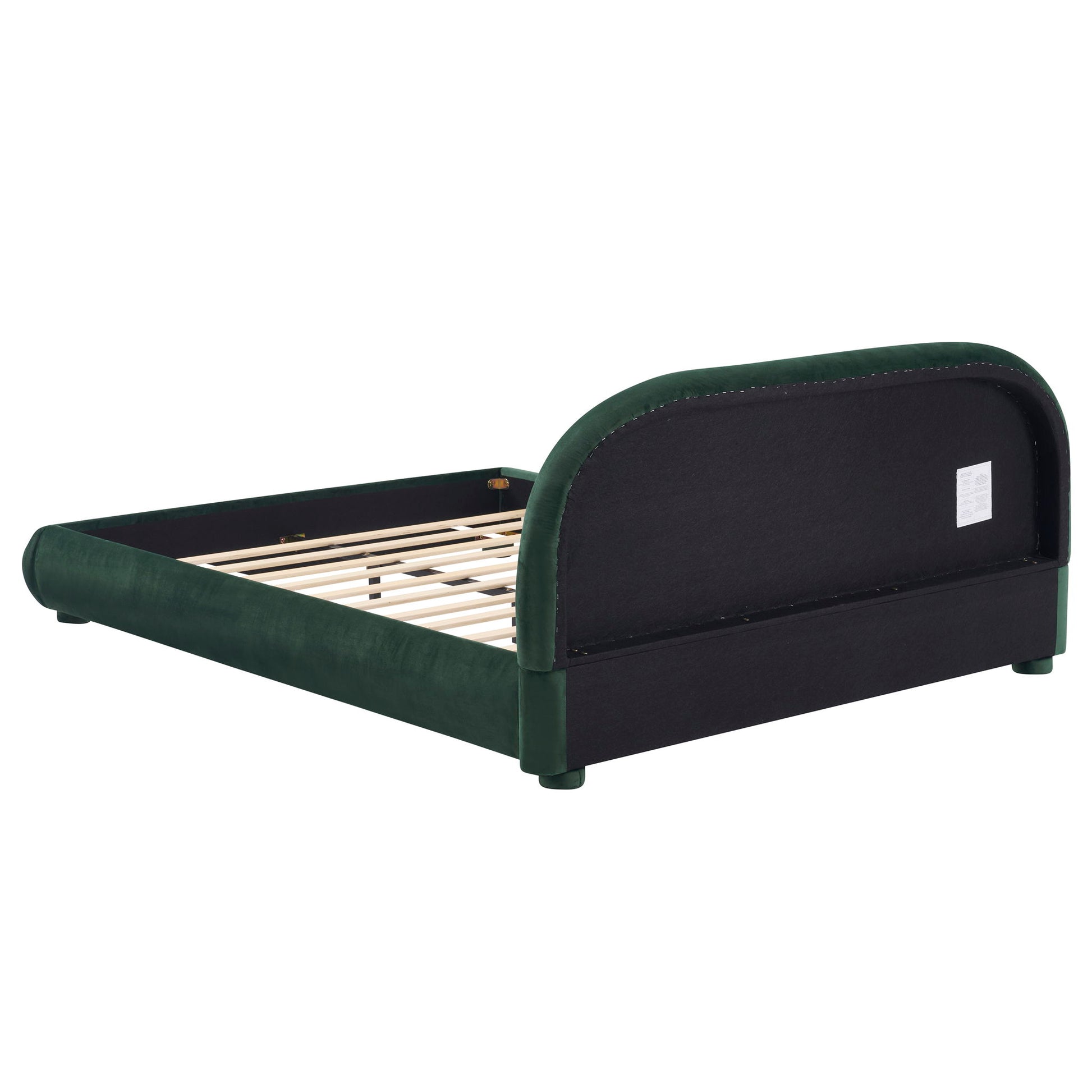 Upholstered Simple Modern Bedroom Bed With Curved Headboard - The Sleep Loft - Online Mattress Showroom NYC