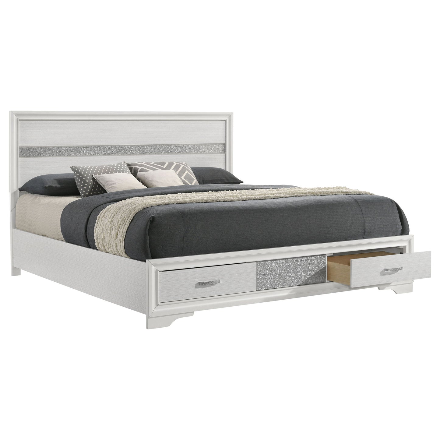 California King Storage Platform Bed With 2 Drawer - White - The Sleep Loft - Online Mattress Showroom NYC