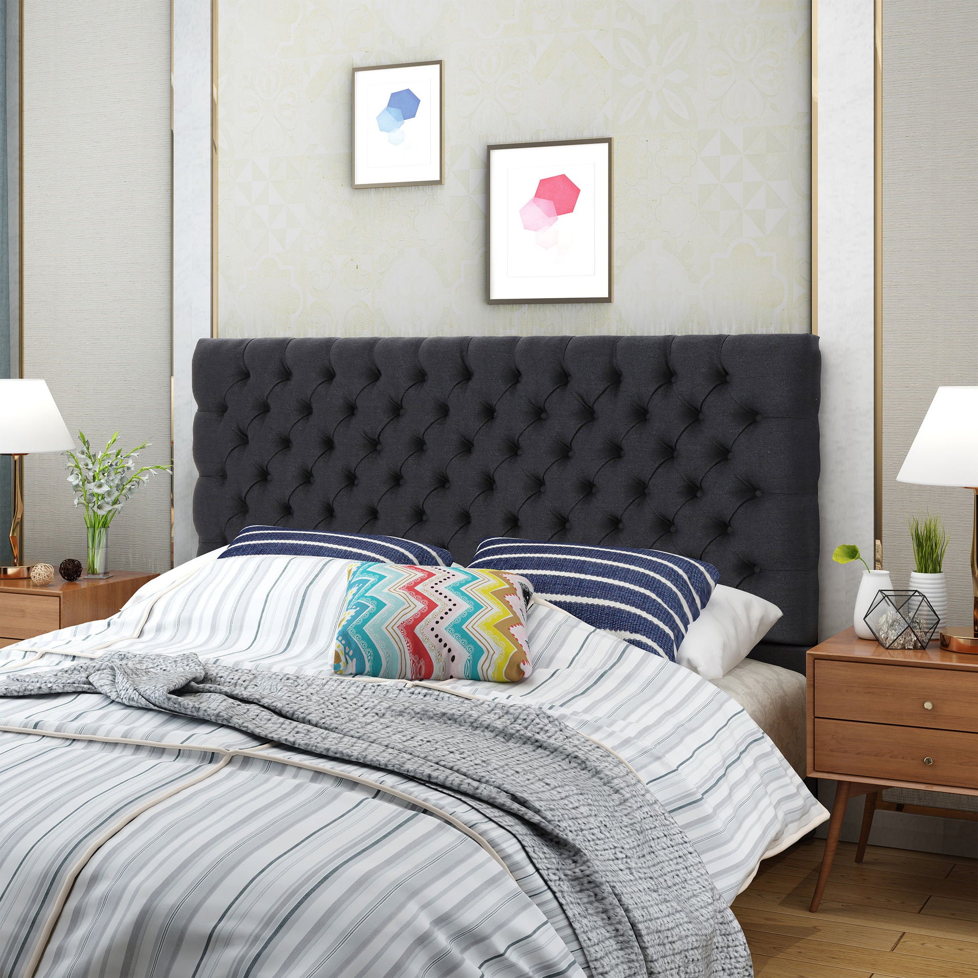 Annecy - Contemporary Upholstered Headboard - The Sleep Loft - Online Mattress Showroom NYC