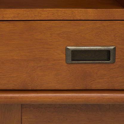Draper - Mid Century Wide Bookcase And Storage Unit - The Sleep Loft - Online Mattress Showroom NYC