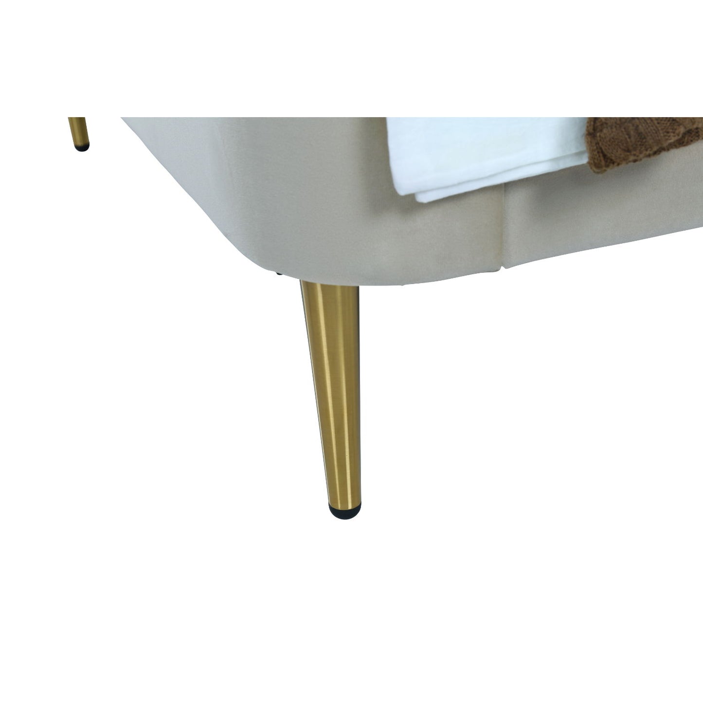 Mid-Century Modern Upholstered Bed With Curved Headboard - The Sleep Loft - Online Mattress Showroom NYC