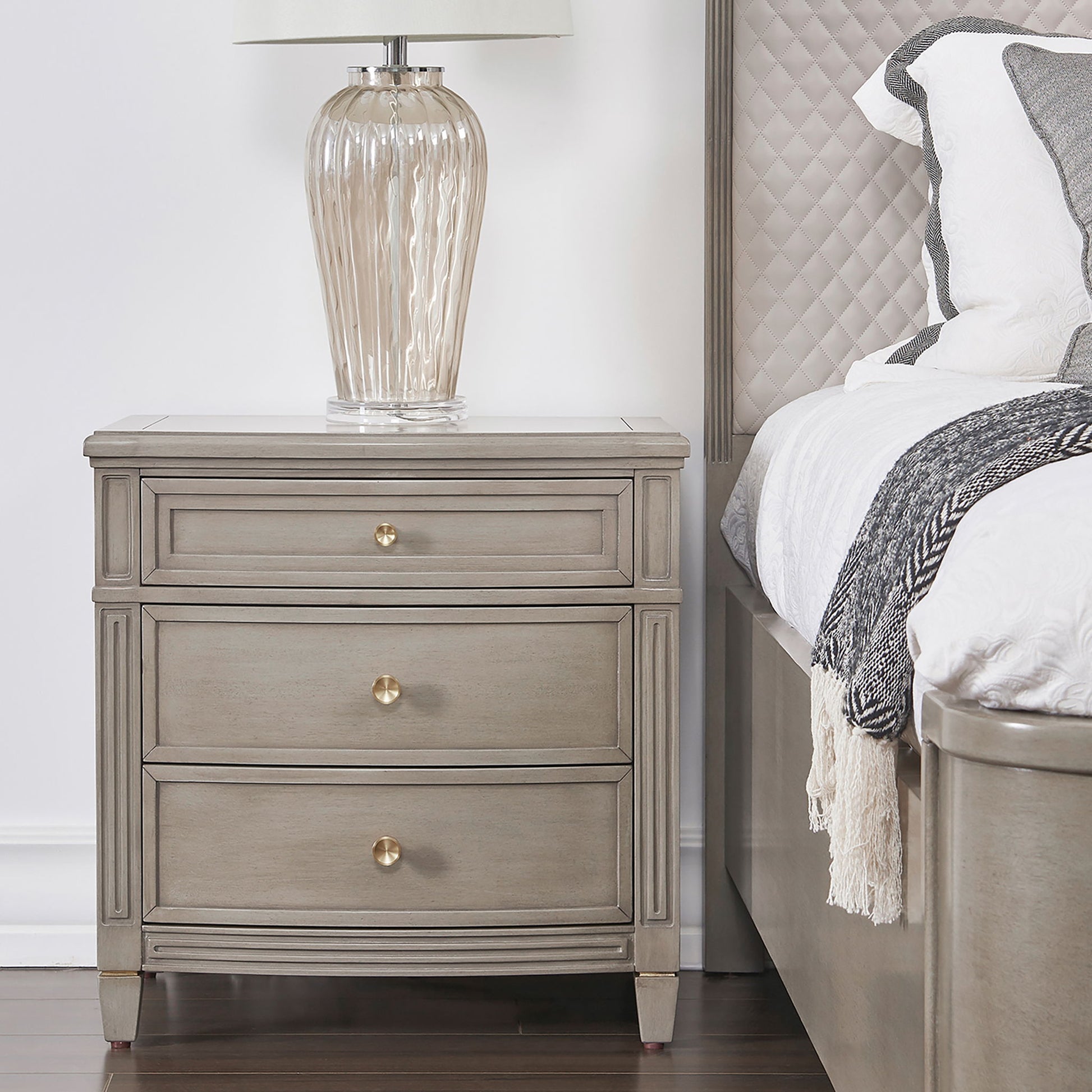 Dauphin - 3 Drawer Accent End Table - The Sleep Loft - Online Mattress Showroom NYC