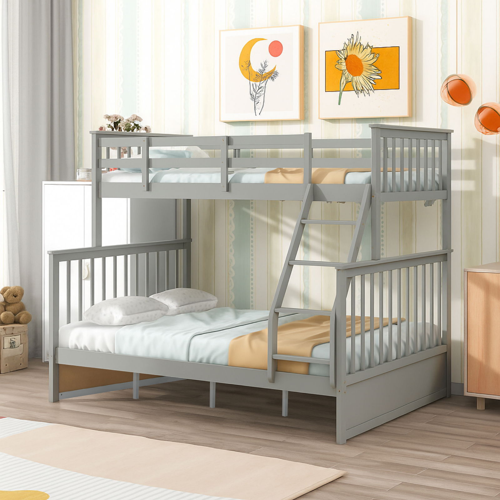 Bunk Bed With Ladder, And Safety Guard Rails - The Sleep Loft - Online Mattress Showroom NYC
