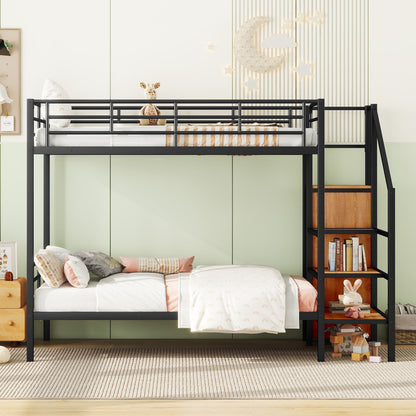 Bunk Bed With Lateral Storage Ladder And Wardrobe - The Sleep Loft - Online Mattress Showroom NYC