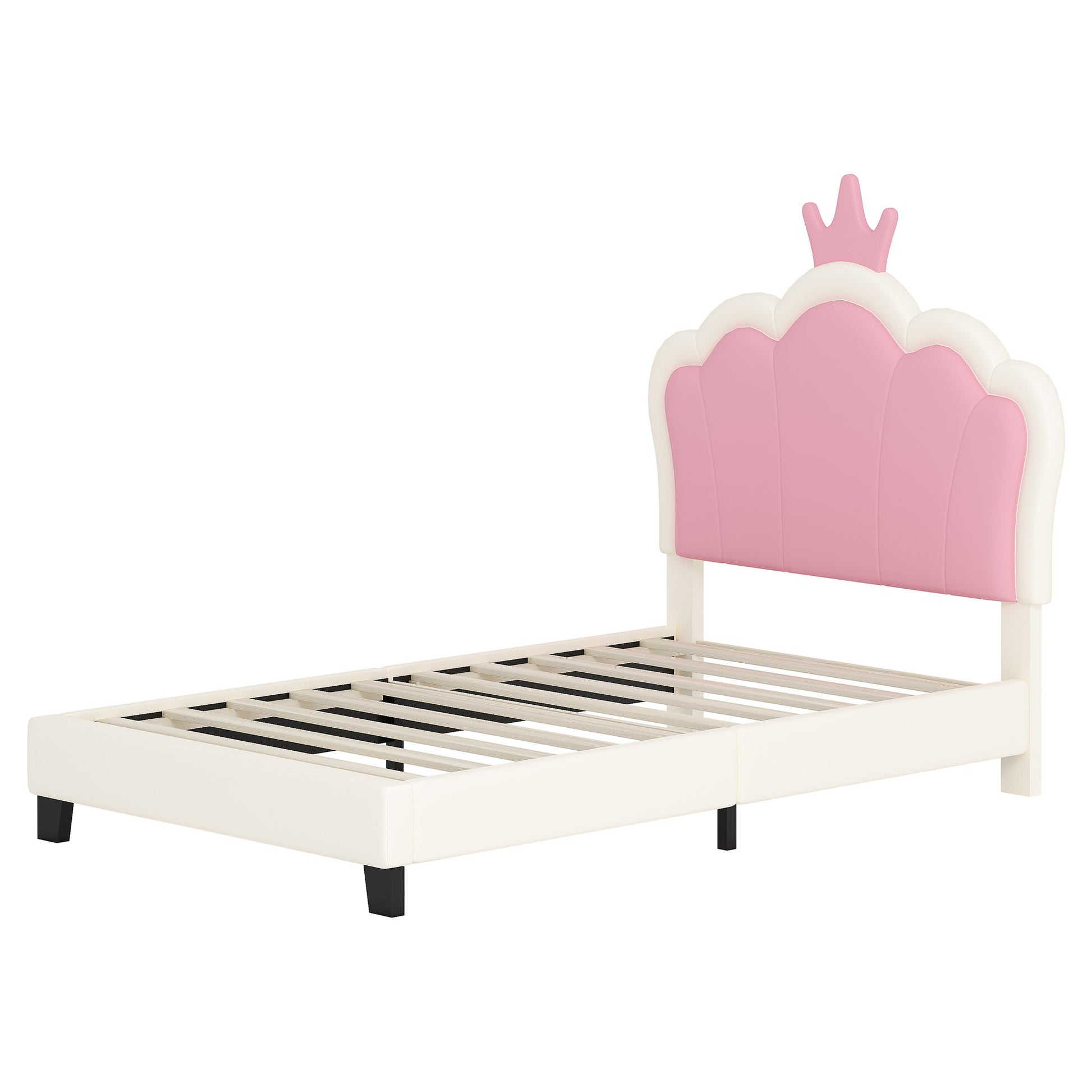Upholstered Princess Platform Bed With Crown Headboard - The Sleep Loft - Online Mattress Showroom NYC