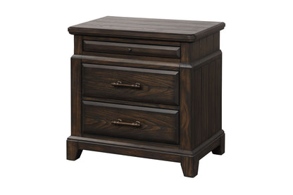 2 Drawer Nightstand Elegant Design - Mahogany - The Sleep Loft - Online Mattress Showroom NYC
