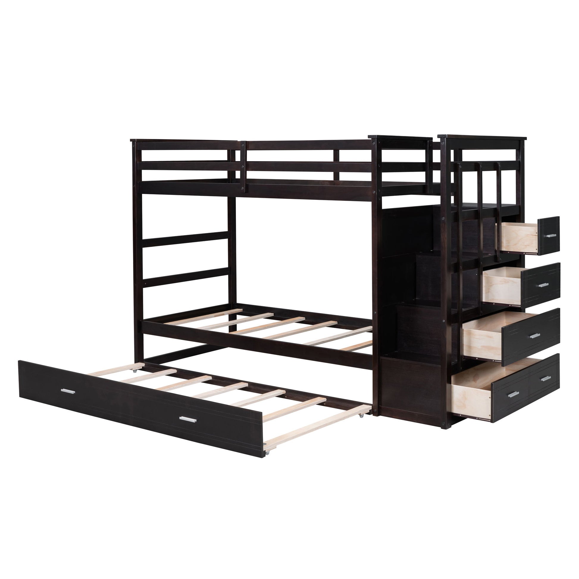 Bunk Bed With Trundle And Staircase - The Sleep Loft - Online Mattress Showroom NYC