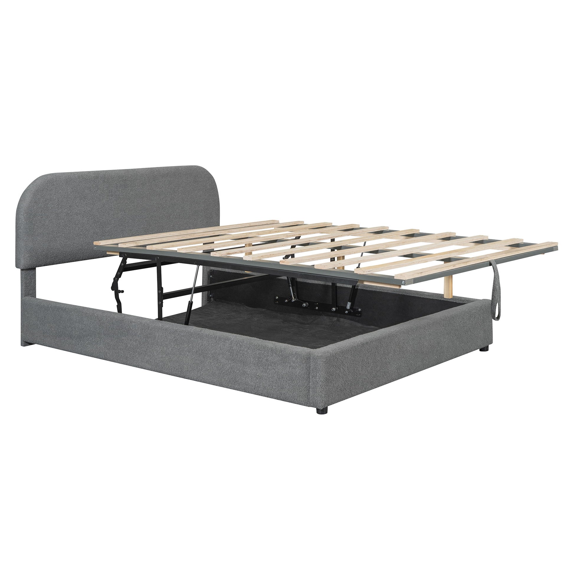 Upholstered Platform Bed With Hydraulic Storage System - The Sleep Loft - Online Mattress Showroom NYC
