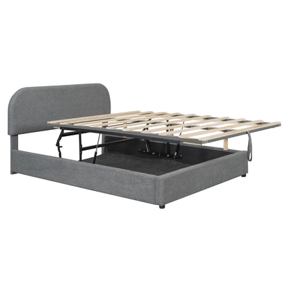 Upholstered Platform Bed With Hydraulic Storage System - The Sleep Loft - Online Mattress Showroom NYC