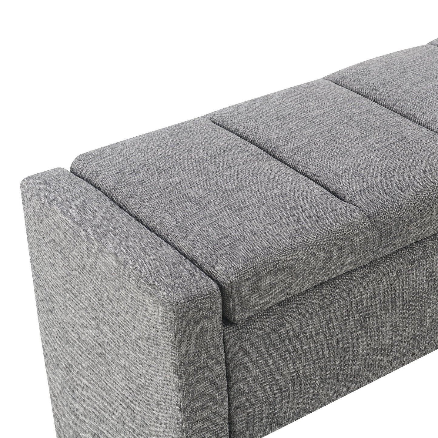 Modern Upholstered Large Bed End Bench With Storage - The Sleep Loft - Online Mattress Showroom NYC