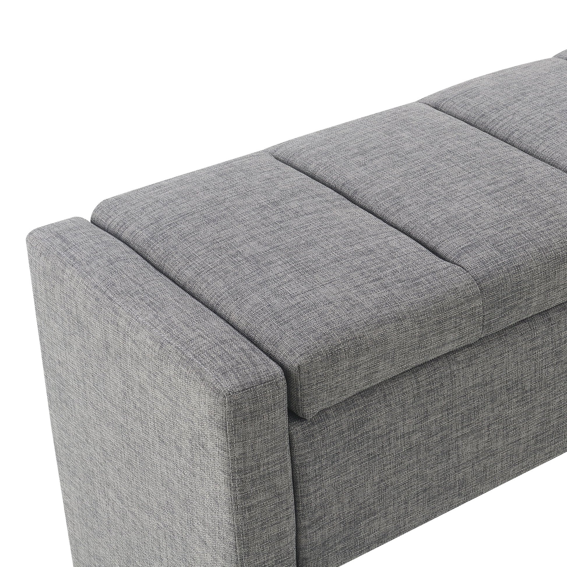 Modern Upholstered Large Bed End Bench With Storage - The Sleep Loft - Online Mattress Showroom NYC