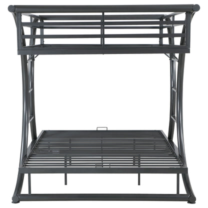Weston - Bunk Bed Full Over Full - Gunmetal - The Sleep Loft - Online Mattress Showroom NYC