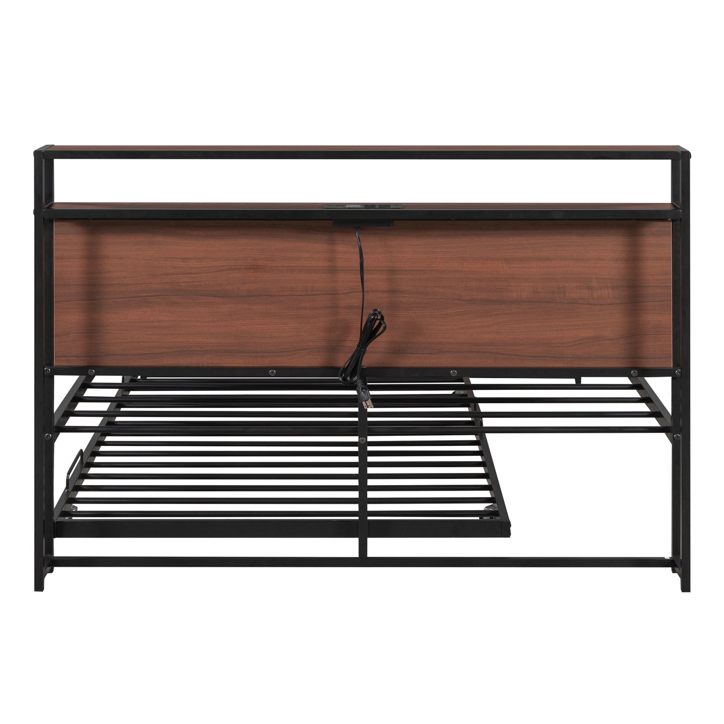 Platform Bed Frame With Trundle, USB Ports And Slat Support, No Box Spring Needed - The Sleep Loft - Online Mattress Showroom NYC