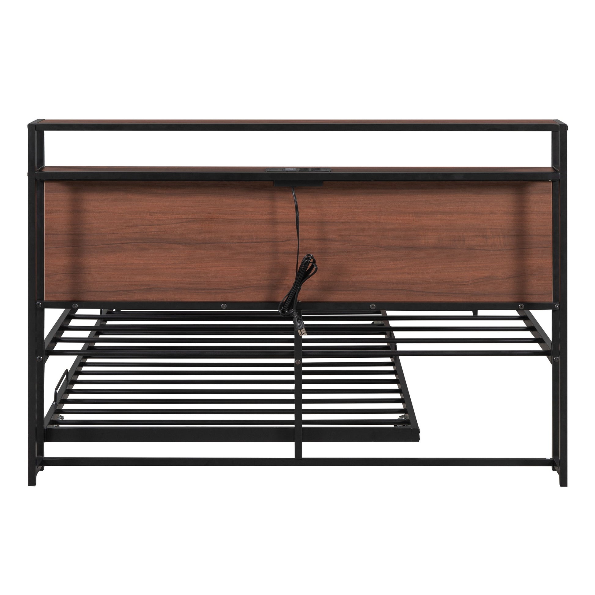 Platform Bed Frame With Trundle, USB Ports And Slat Support, No Box Spring Needed - The Sleep Loft - Online Mattress Showroom NYC