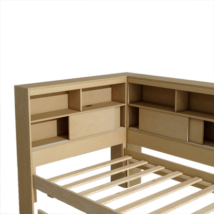 Daybed With Storage Shelves, USB Charging, And Trundle Bed - The Sleep Loft - Online Mattress Showroom NYC