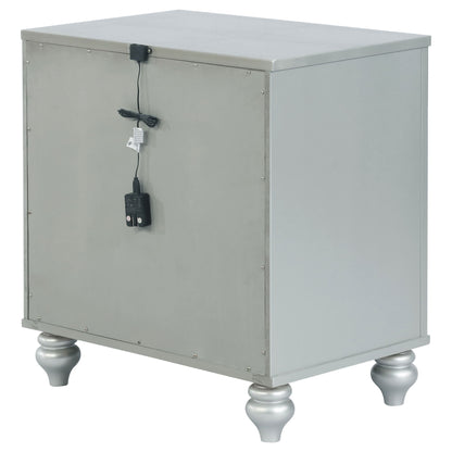 Menlo - 2 Drawer Nightstand - Gray - The Sleep Loft - Online Mattress Showroom NYC