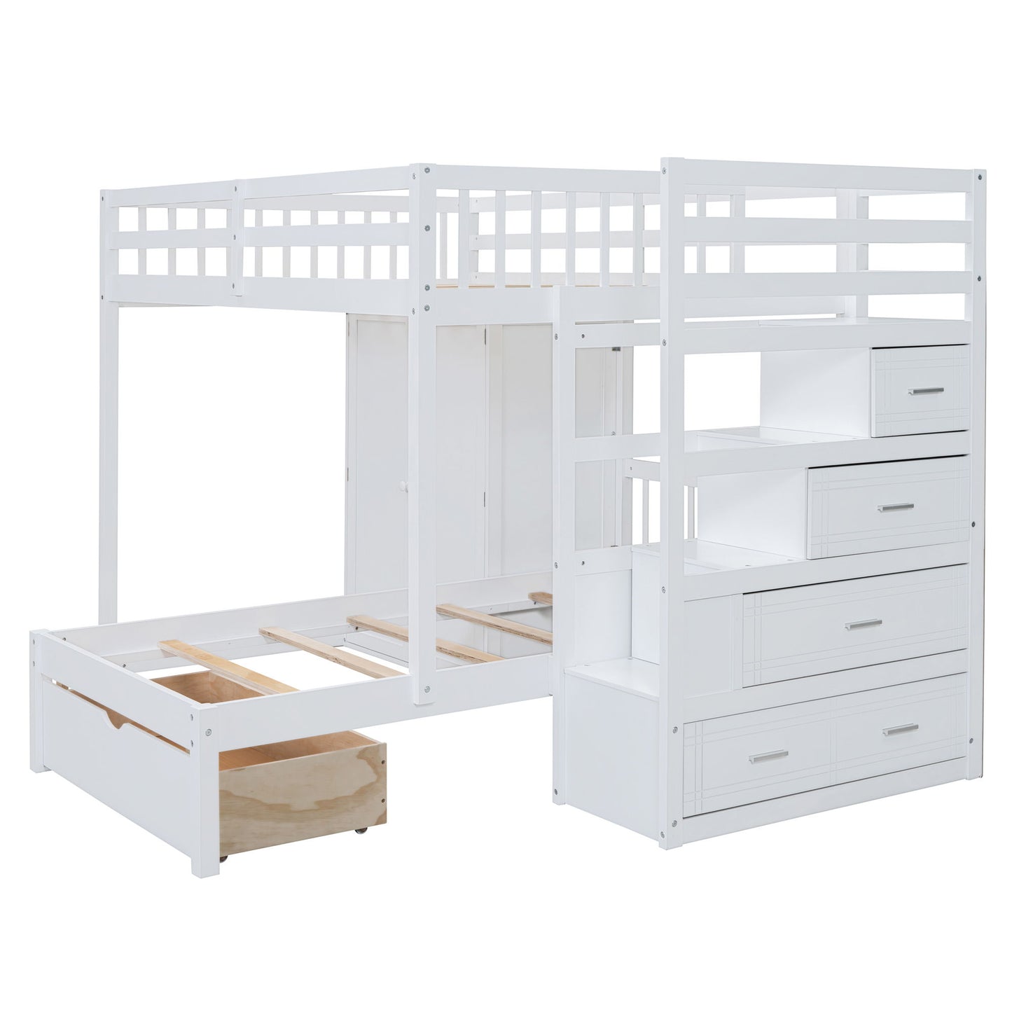 Bunk Bed With Wardrobe, Drawers - The Sleep Loft - Online Mattress Showroom NYC