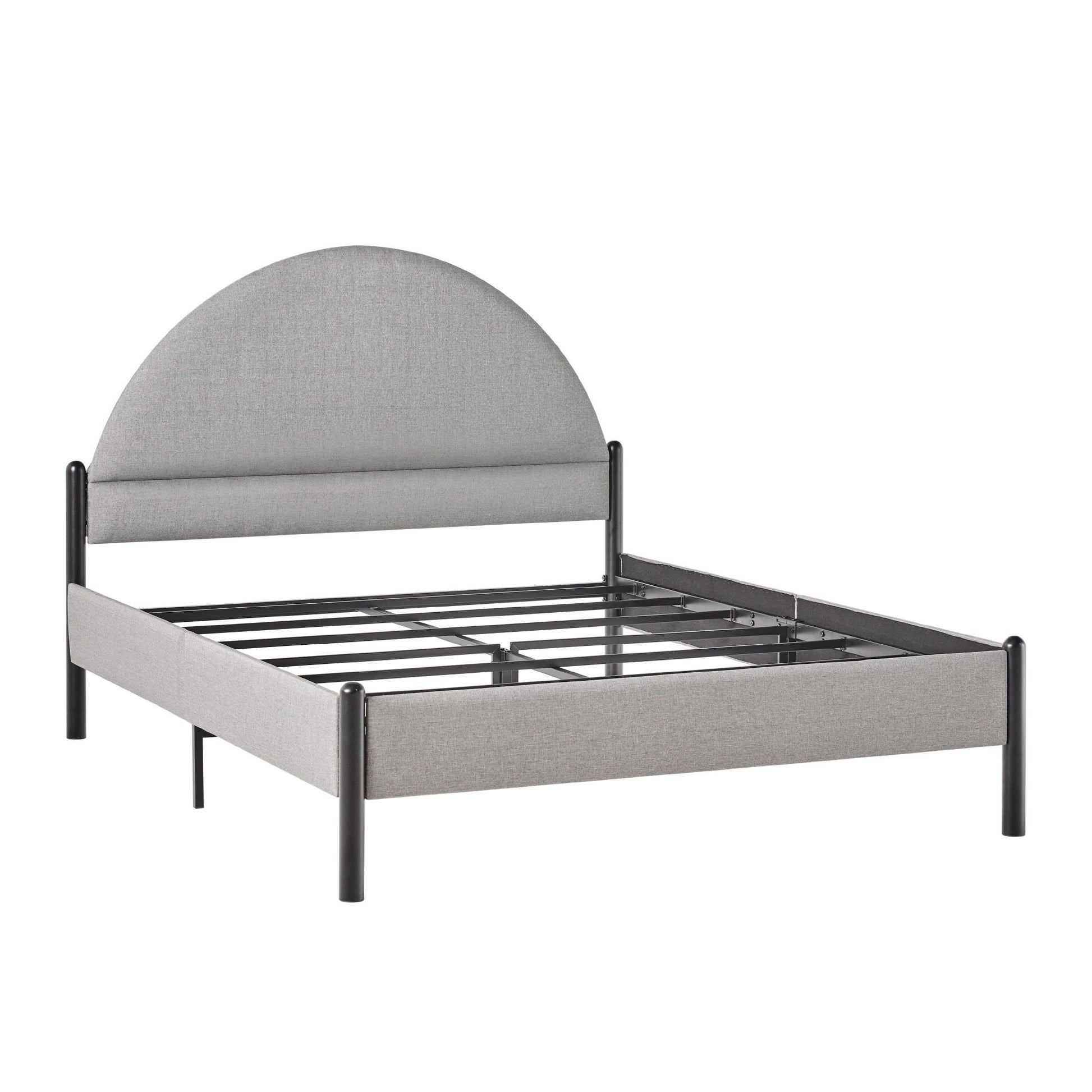 Bed Modern Upholstered Curved Headboard - The Sleep Loft - Online Mattress Showroom NYC