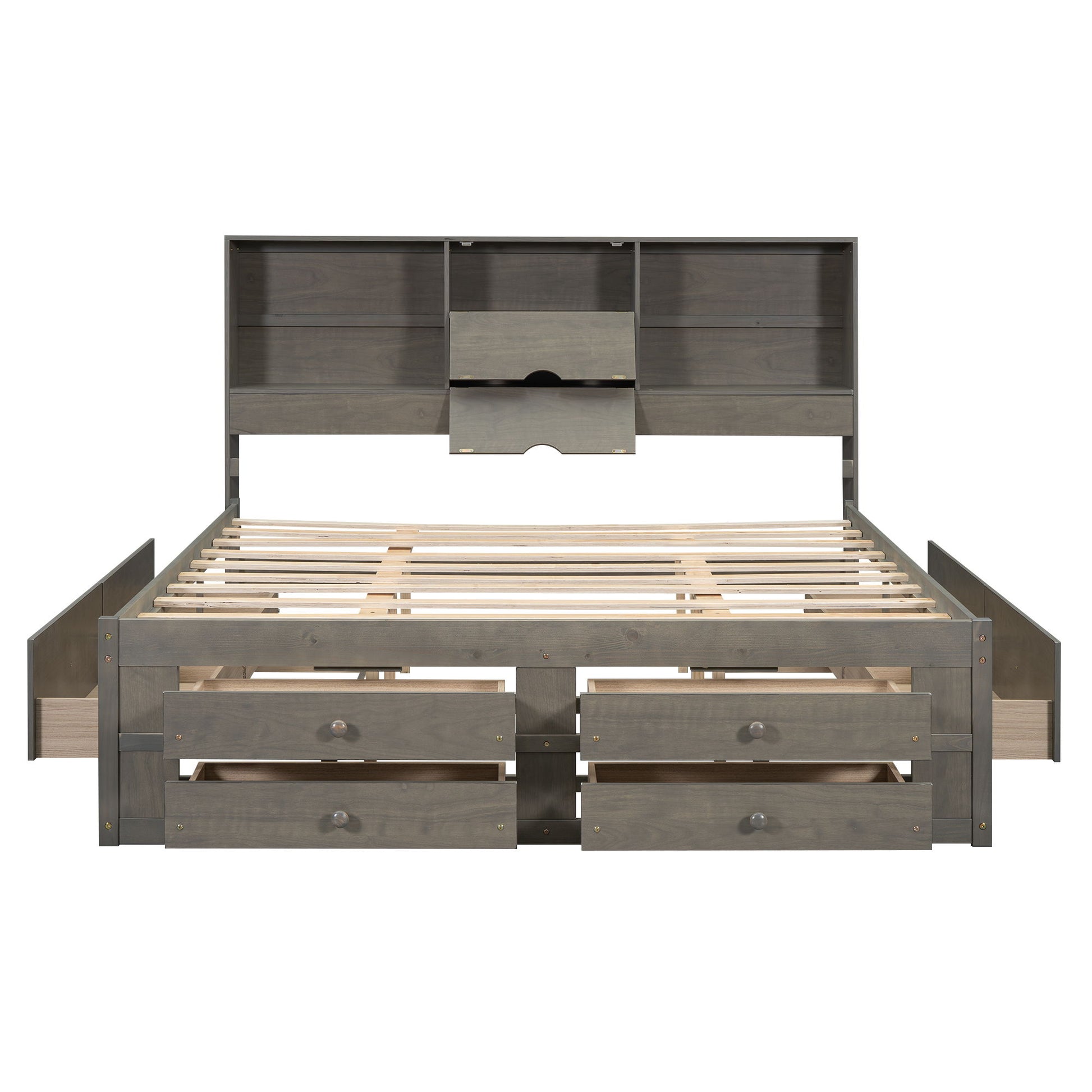 Platform Bed With Storage Headboard And 8 Drawers - The Sleep Loft - Online Mattress Showroom NYC