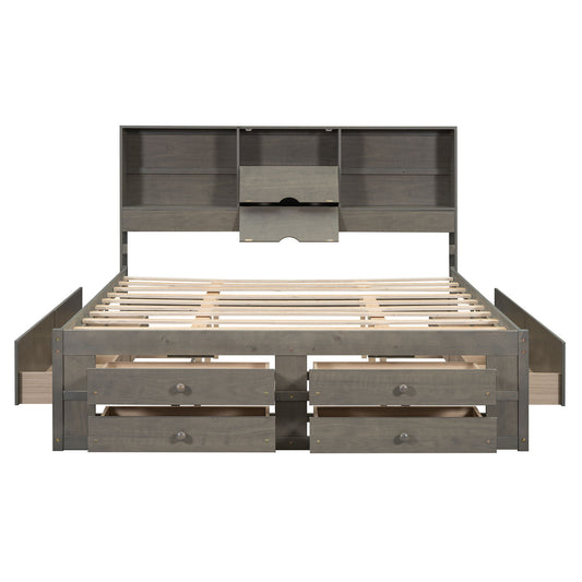 Platform Bed With Storage Headboard And 8 Drawers - The Sleep Loft - Online Mattress Showroom NYC