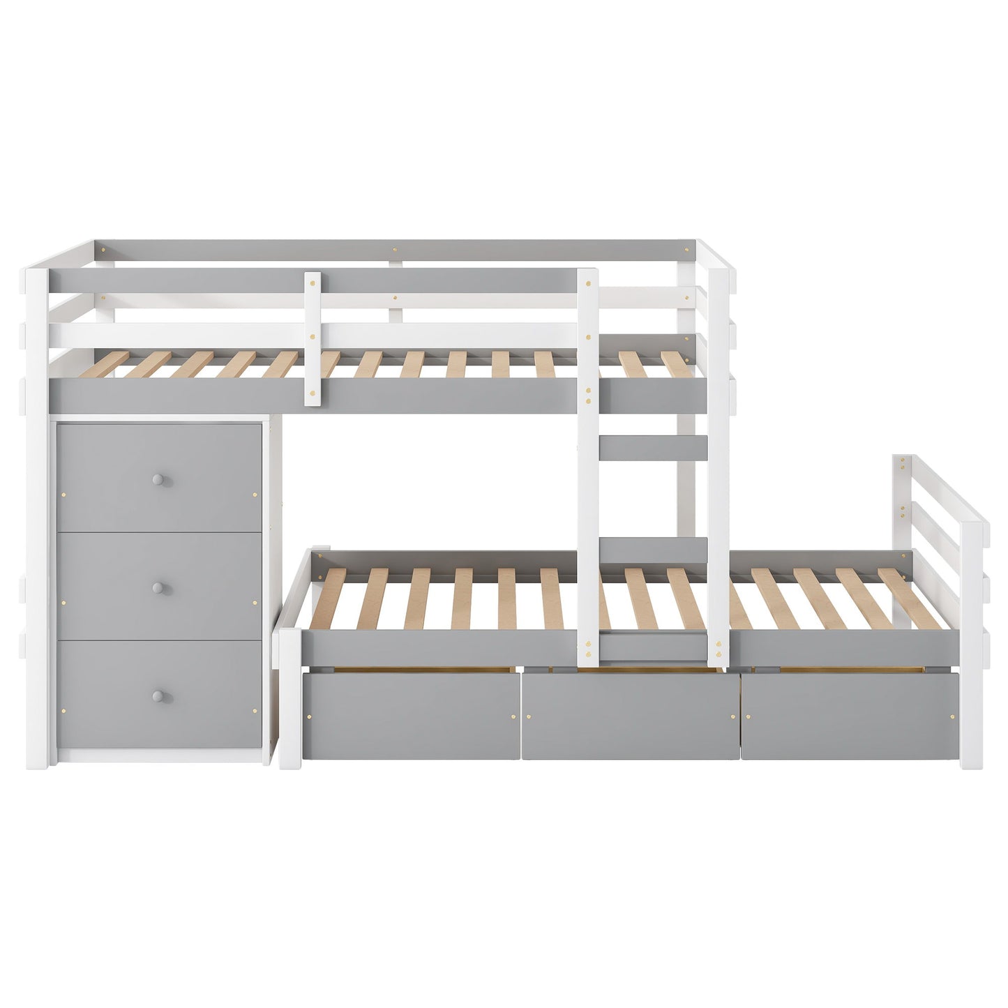 Loft Bunk Bed With Drawers And Ladder - The Sleep Loft - Online Mattress Showroom NYC