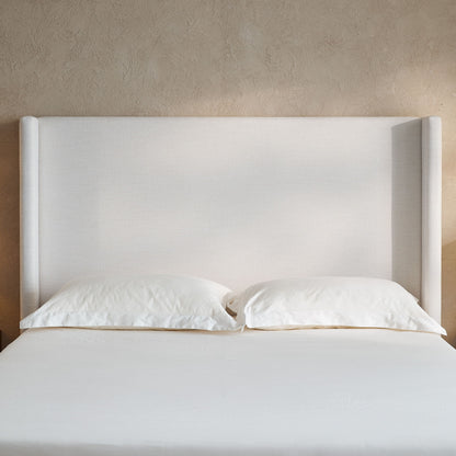 Hosford - Minimalist Canvas Upholstered Wingback Bed - The Sleep Loft - Online Mattress Showroom NYC