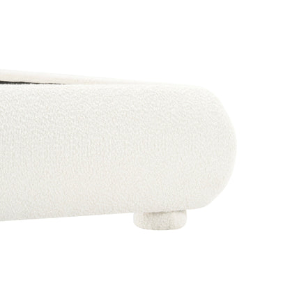 Upholstered Simple Modern Bedroom Bed With Curved Headboard - The Sleep Loft - Online Mattress Showroom NYC