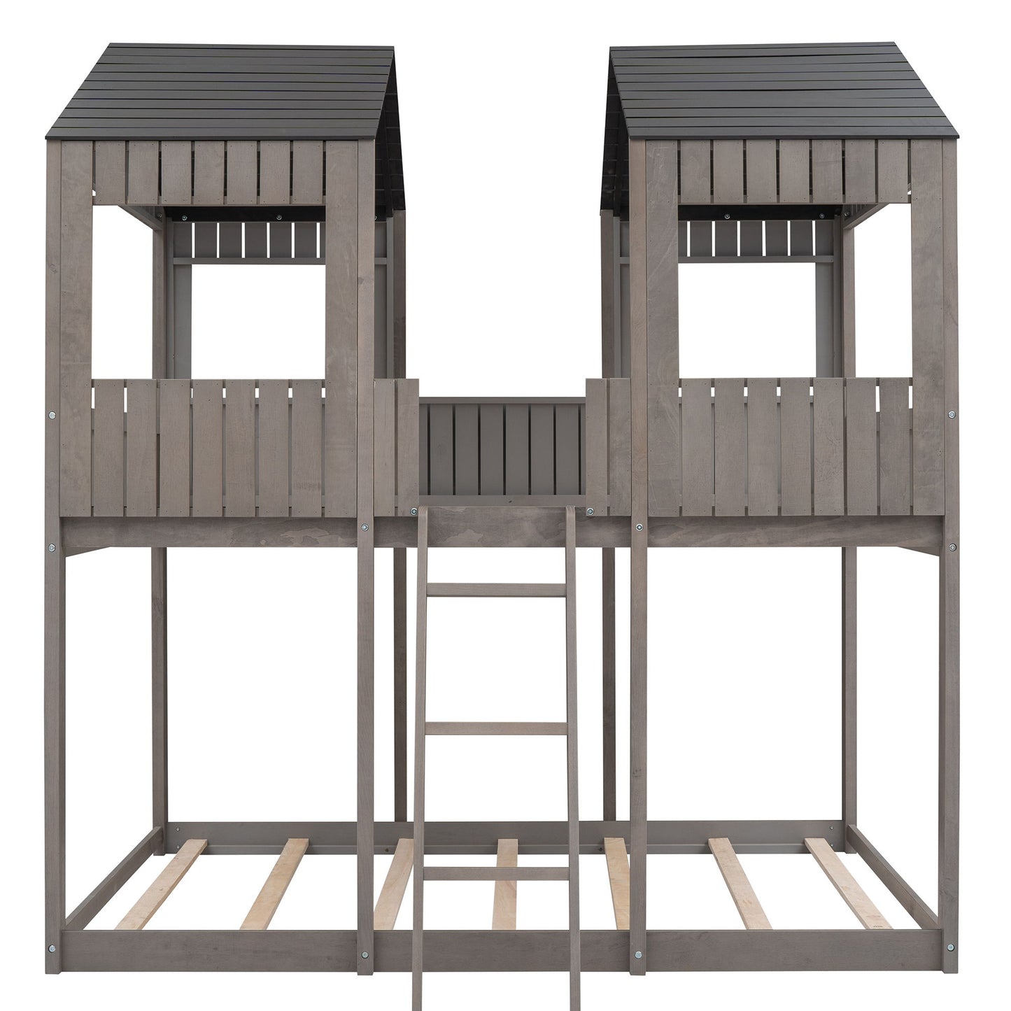 Bunk Bed With Roof, Window, Guardrail, Ladder - The Sleep Loft - Online Mattress Showroom NYC