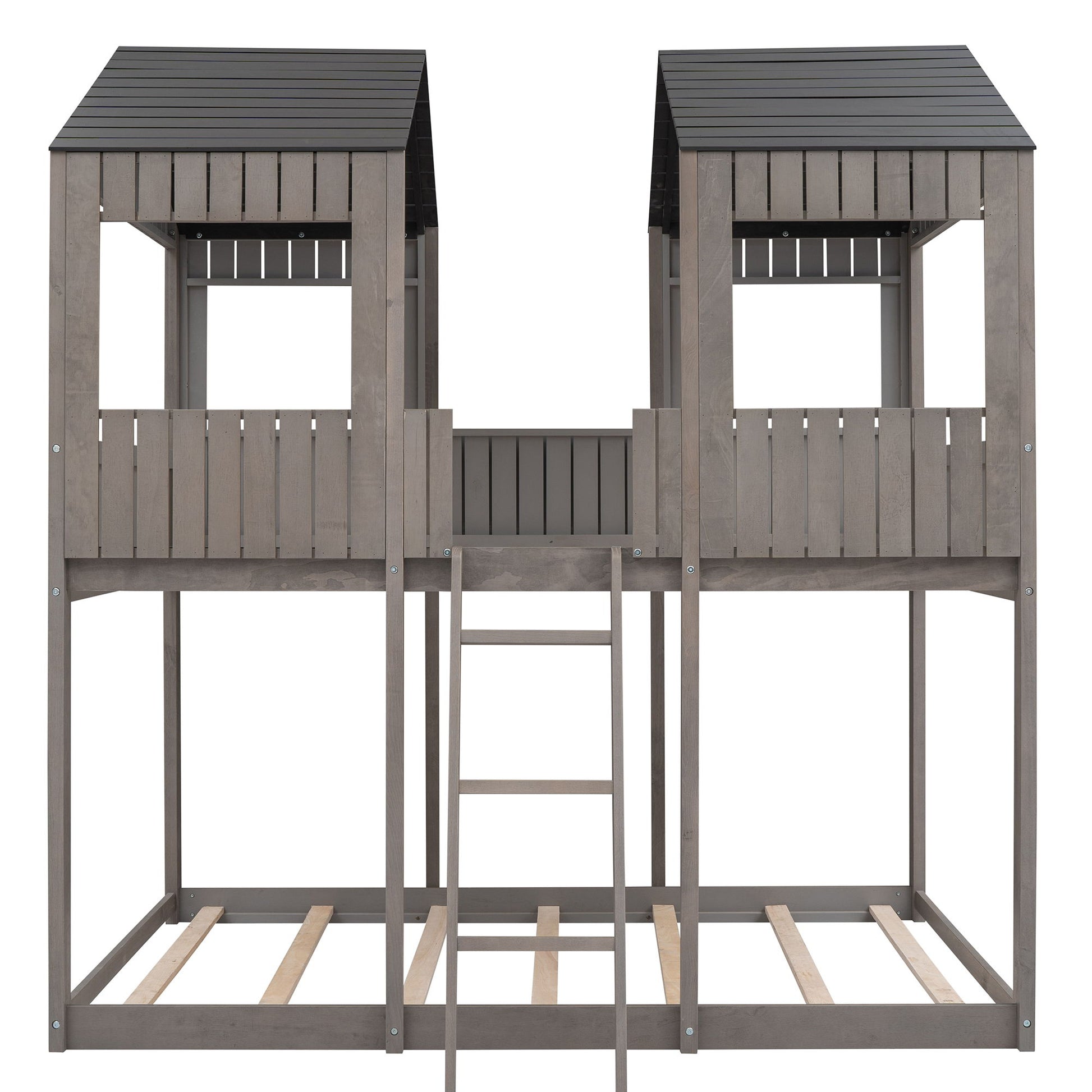 Bunk Bed With Roof, Window, Guardrail, Ladder - The Sleep Loft - Online Mattress Showroom NYC