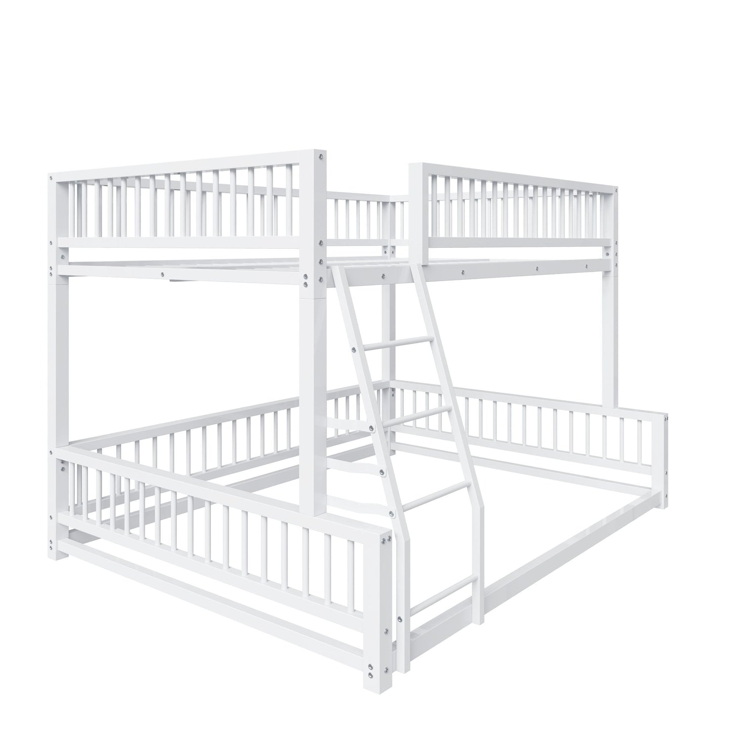 Bunk Bed With Ladder And Safety Guardrails