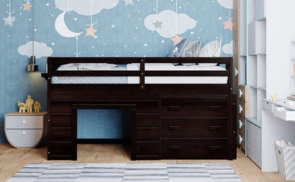 Loft Bed With Cabinet And Shelf - The Sleep Loft - Online Mattress Showroom NYC