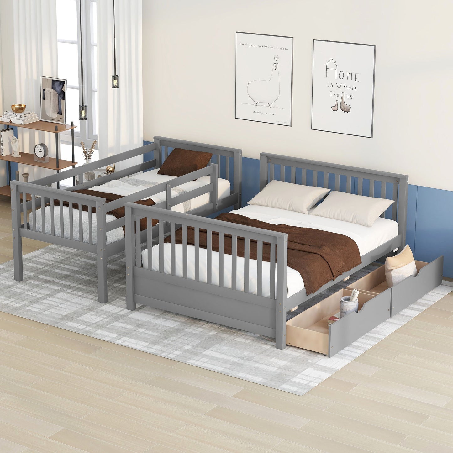 Bunk Bed With Ladders And 2 Storage Drawers - The Sleep Loft - Online Mattress Showroom NYC