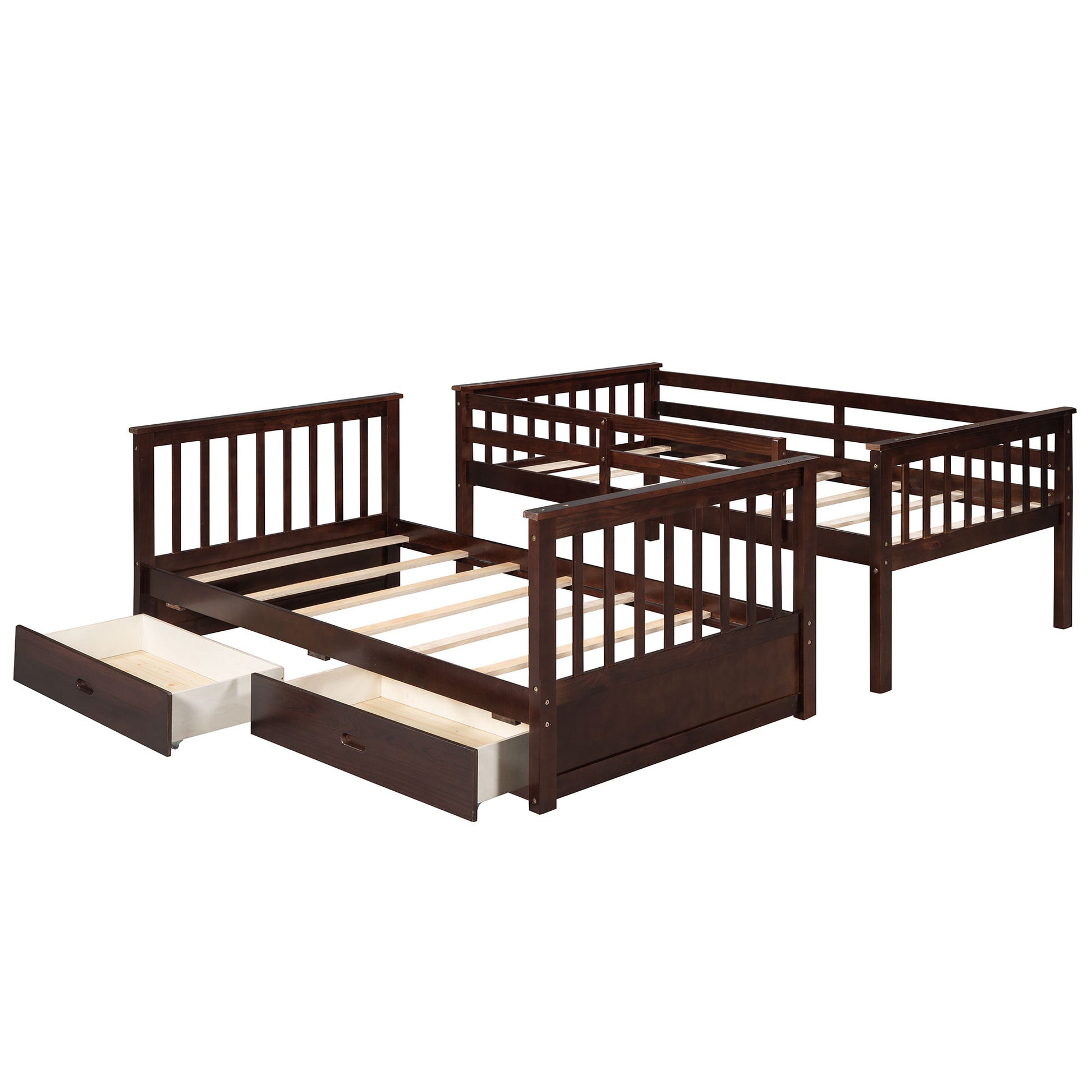 Bunk Bed With Ladders And 2 Storage Drawers - The Sleep Loft - Online Mattress Showroom NYC