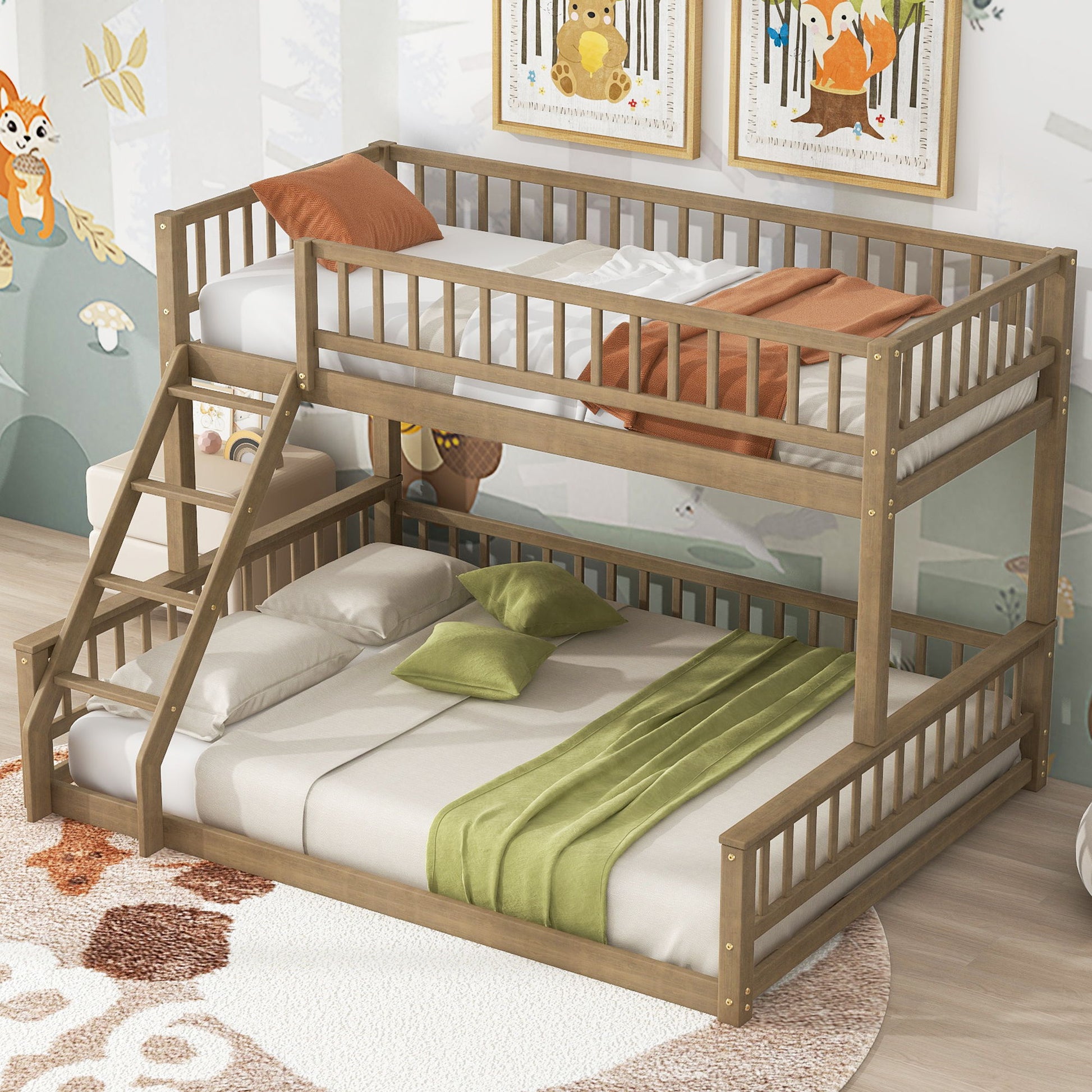 Bunk Bed With Ladder And Guardrails - The Sleep Loft - Online Mattress Showroom NYC