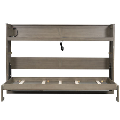 Murphy Bed With Desk, LED Light And USB Charging Station - The Sleep Loft - Online Mattress Showroom NYC